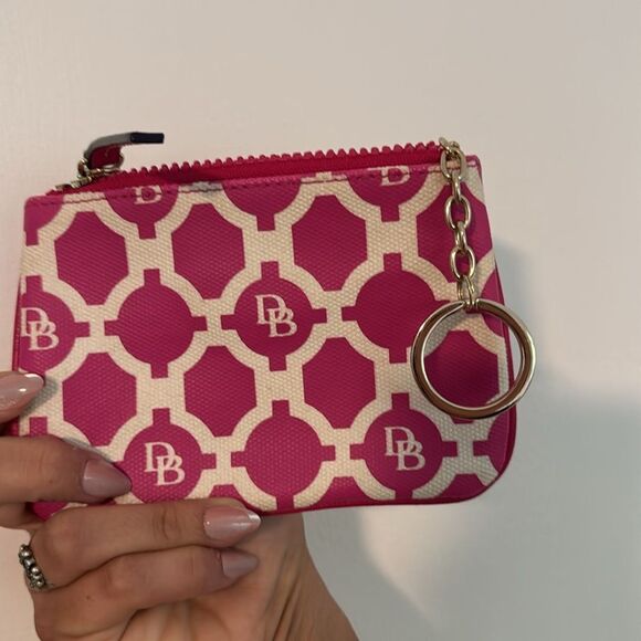 Dooney & Bourke Pink and Cream Wristlet - Picture 3 of 4